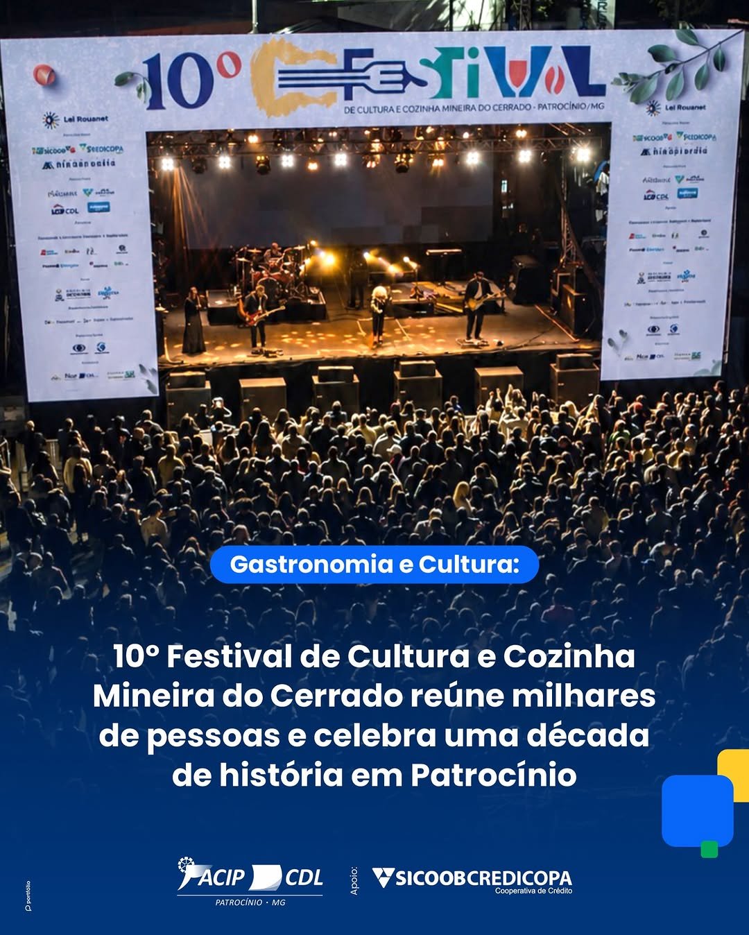 Arte de divulgação do balanço do Festival do Cerrado 2026