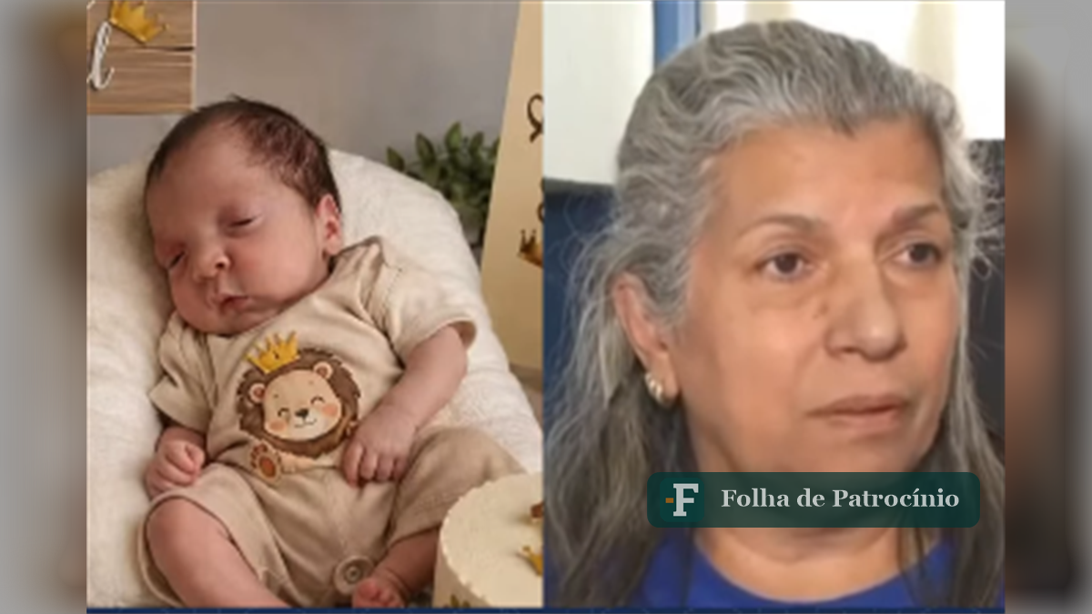 bebê dado como morto Noah Gabriel ao lado da agente funerária Regina Célia Paschoal