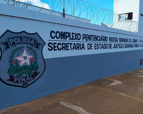 Fachada do Complexo Penitenciário Nossa Senhora do Carmo, onde ocorreu a morte de detento em Carmo do Paranaíba
