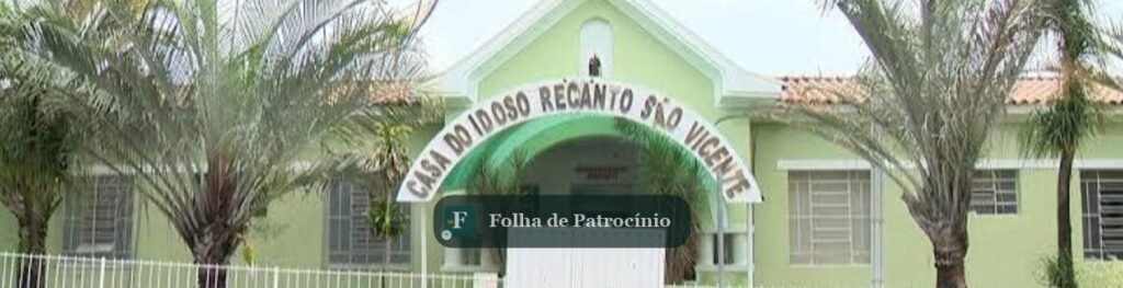 Fachada da Casa do Idoso Recanto São Vicente, em Patrocínio, que receberá nova sede