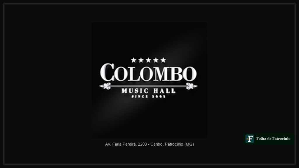 Logo da Colombo Music Hall, casa noturna de Patrocínio que anunciou encerramento das atividades