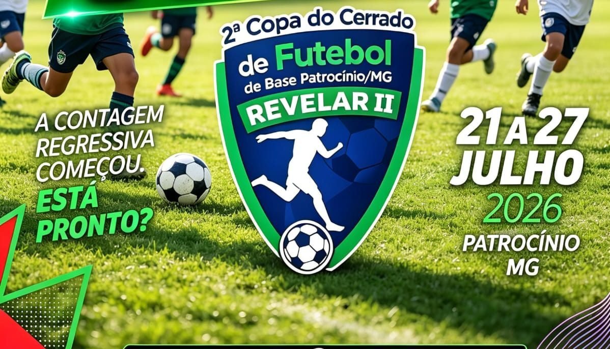 Banner oficial da Copa do Cerrado de futebol de base em Patrocínio