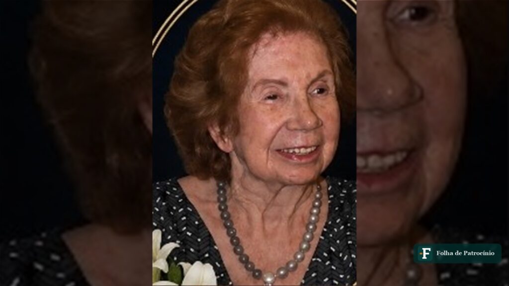 Retrato de Elza Queiroz, moradora de Patrocínio homenageada nesta nota de falecimento