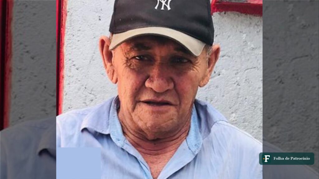 Retrato de João Nascimento, morador de Patrocínio homenageado nesta nota de falecimento