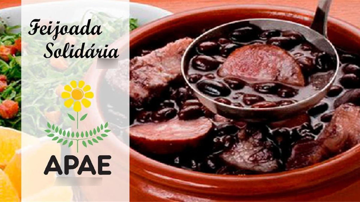 Feijoada da APAE servida em panela de barro, evento solidário em Patrocínio