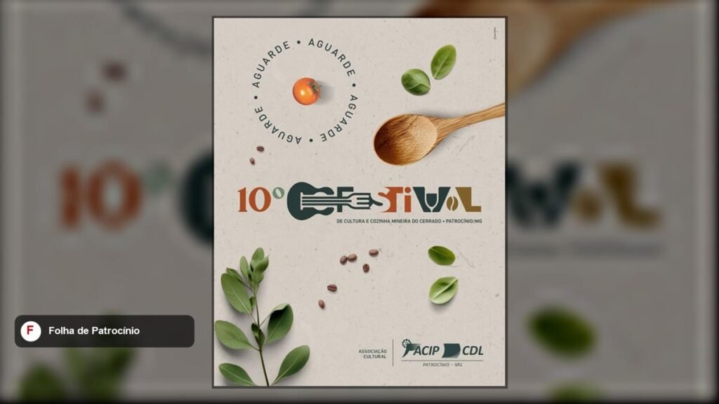 Cartaz oficial do Festival do Cerrado 2026, o Festival de Cultura e Cozinha Mineira do Cerrado em Patrocínio