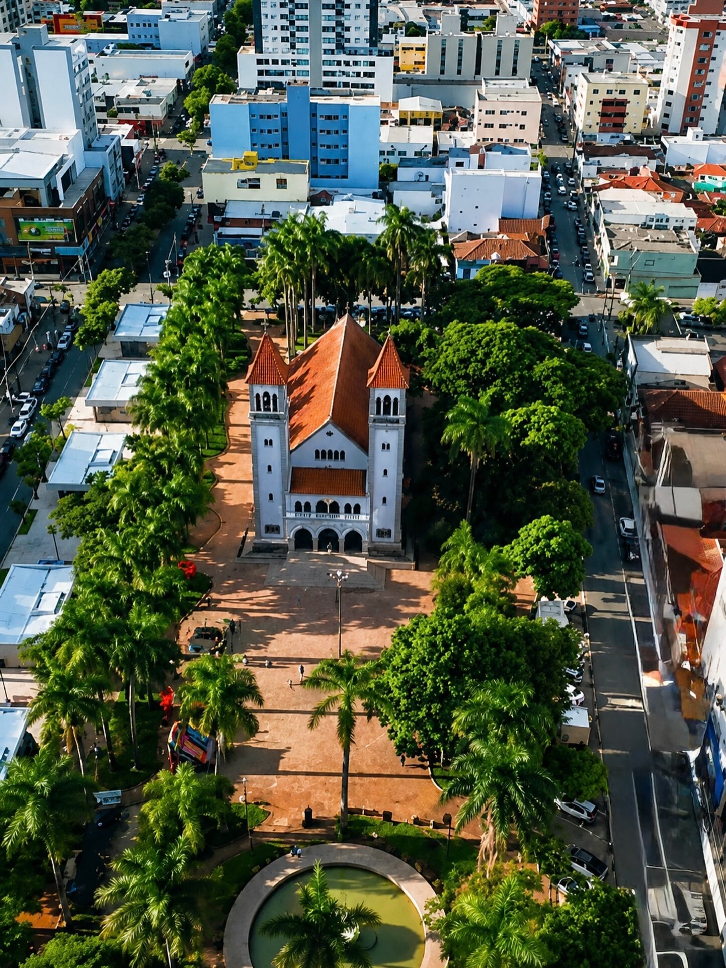 Vista aérea do centro de Patrocínio, cidade-sede do Digitalize Patrocínio