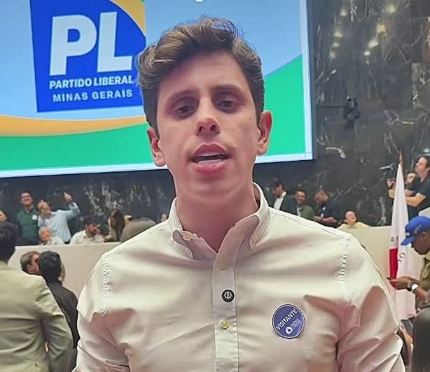 Pedro Bom Negócio na convenção do PL que referendou sua candidatura a deputado estadual