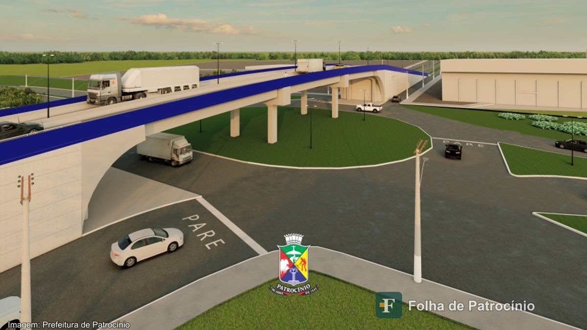 Projeto do viaduto da Avenida Faria Pereira com a MG-230, em Patrocínio