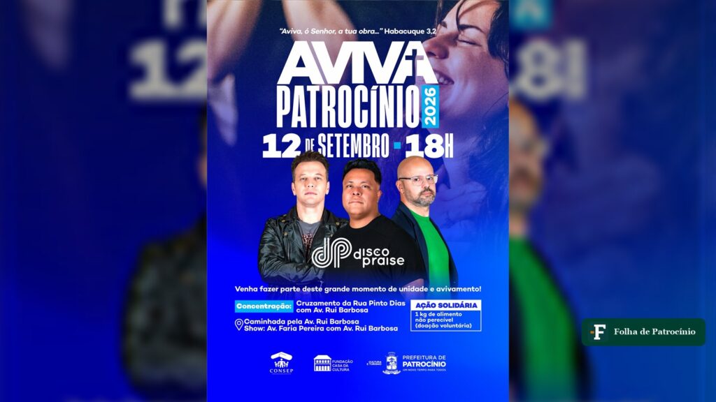 Arte oficial do Aviva Patrocínio 2026, com data confirmada em 12 de setembro