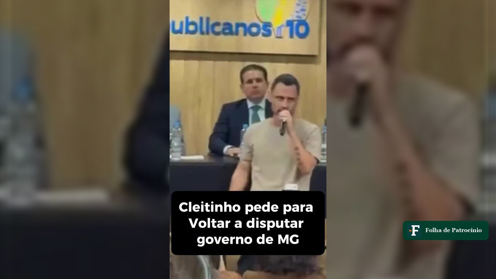 Cleitinho discursa na convenção pedindo a candidatura de Cleitinho de volta ao governo de Minas