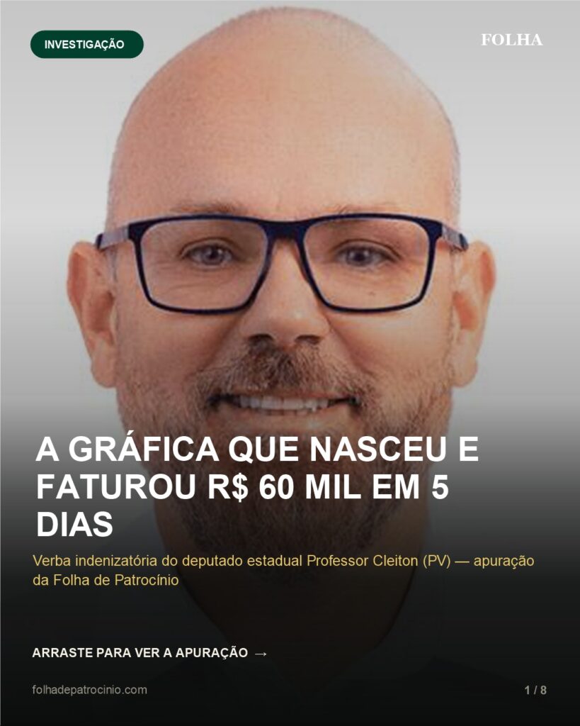 Capa: verba indenizatória do deputado Professor Cleiton, foto oficial