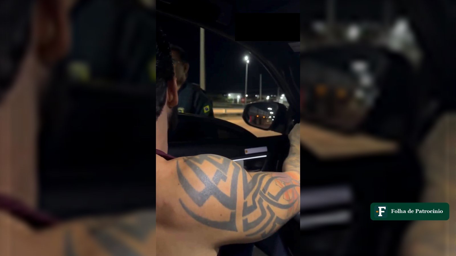Gusttavo Lima em blitz da PRF é atendido por agente durante fiscalização noturna