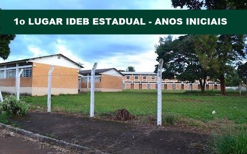 Fachada da Escola Estadual Odilon Behrens em São João da Serra Negra, distrito de Patrocínio, líder do Ideb da rede estadual nos anos iniciais