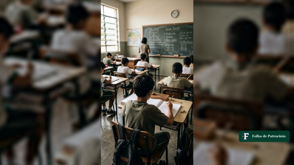 Ideb da pandemia em Patrocínio, sala de aula ilustrativa