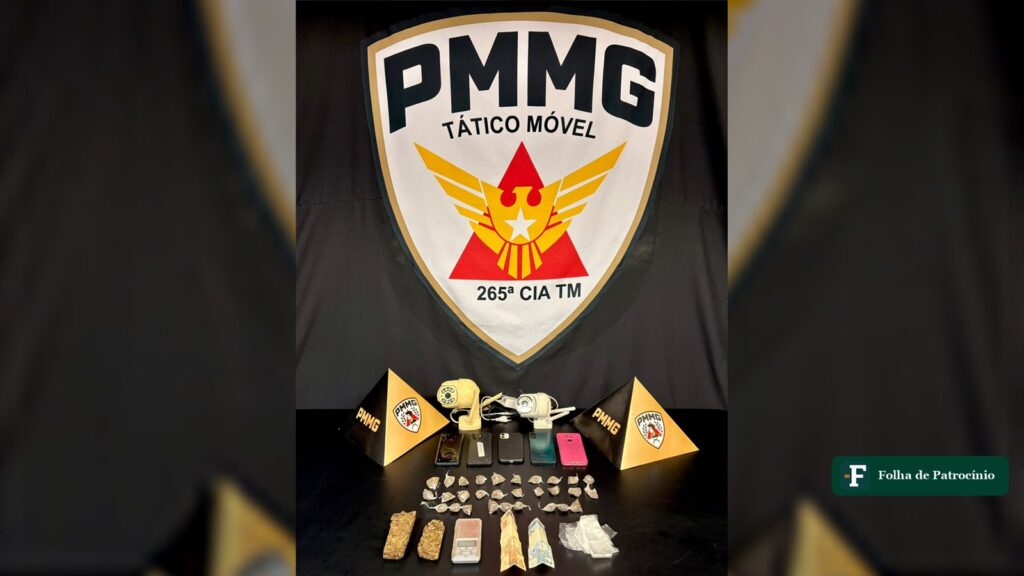 Material apreendido de idosos presos por tráfico em Coromandel