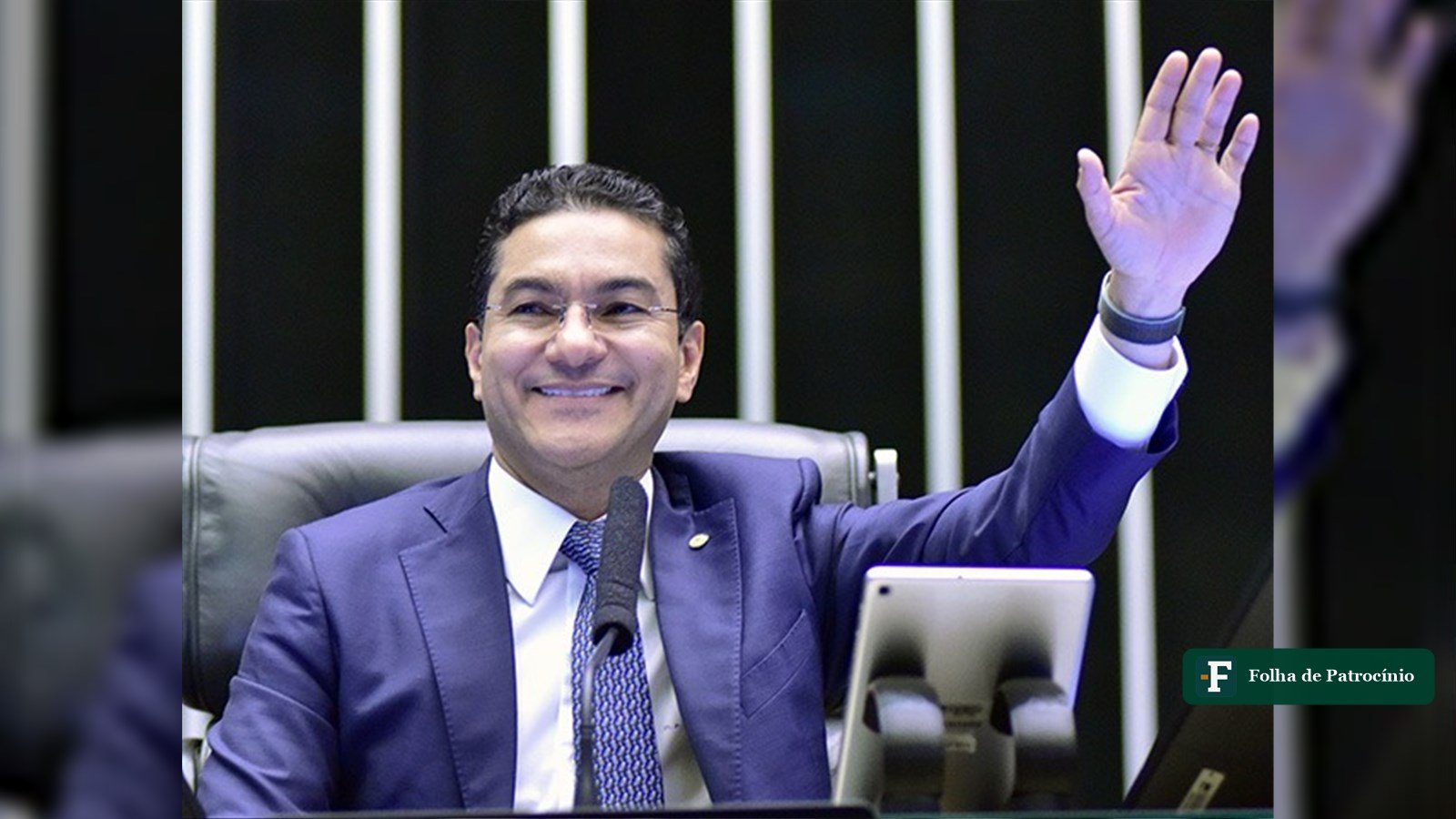 Marcos Pereira durante sessão na Câmara dos Deputados, protagonista da bronca em Cleitinho