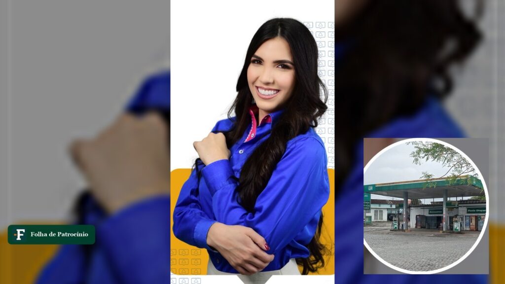 Deputada Maria Clara Marra, foto ao lado de posto de gasolina, ilustrando os abastecimentos únicos identificados na prestação de contas