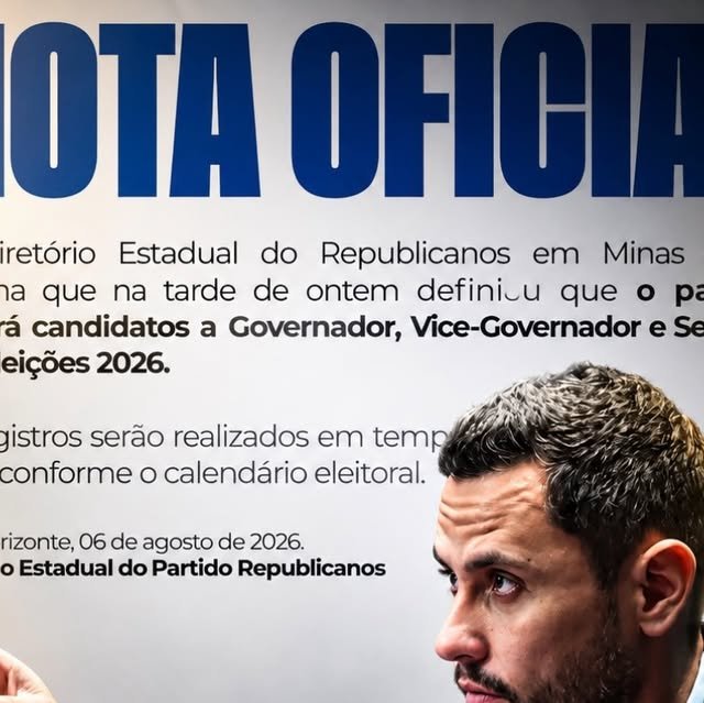 Nota oficial do Republicanos anuncia candidatos ao governo de Minas Gerais