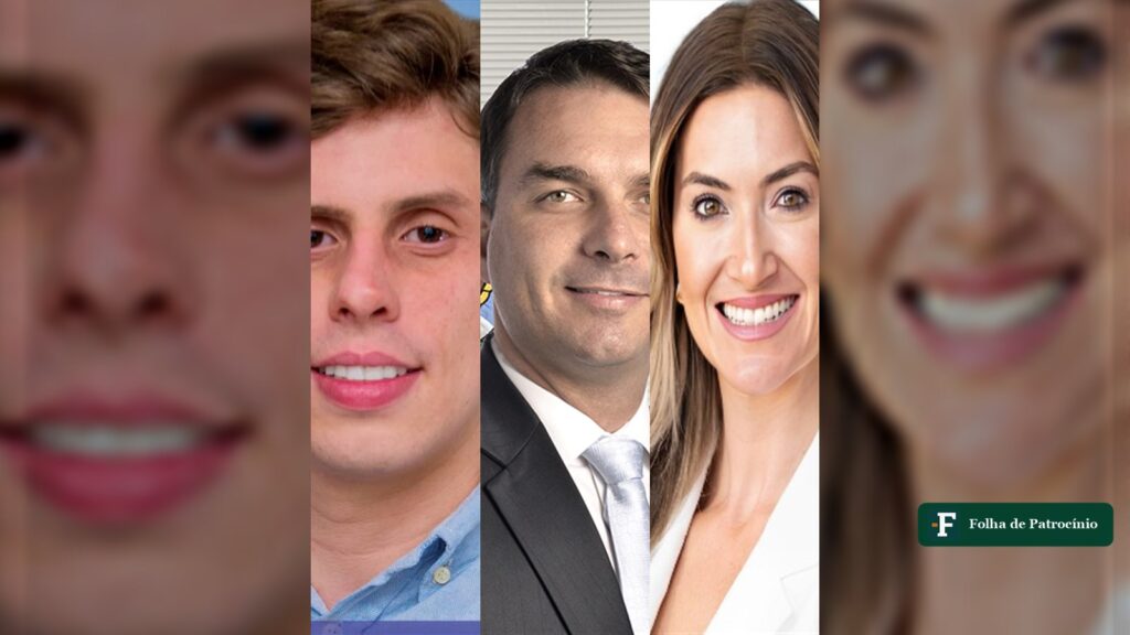 Apoio a Flávio Bolsonaro declarado por Pedro Bom Negócio, Greyce Elias e o próprio candidato do PL à Presidência