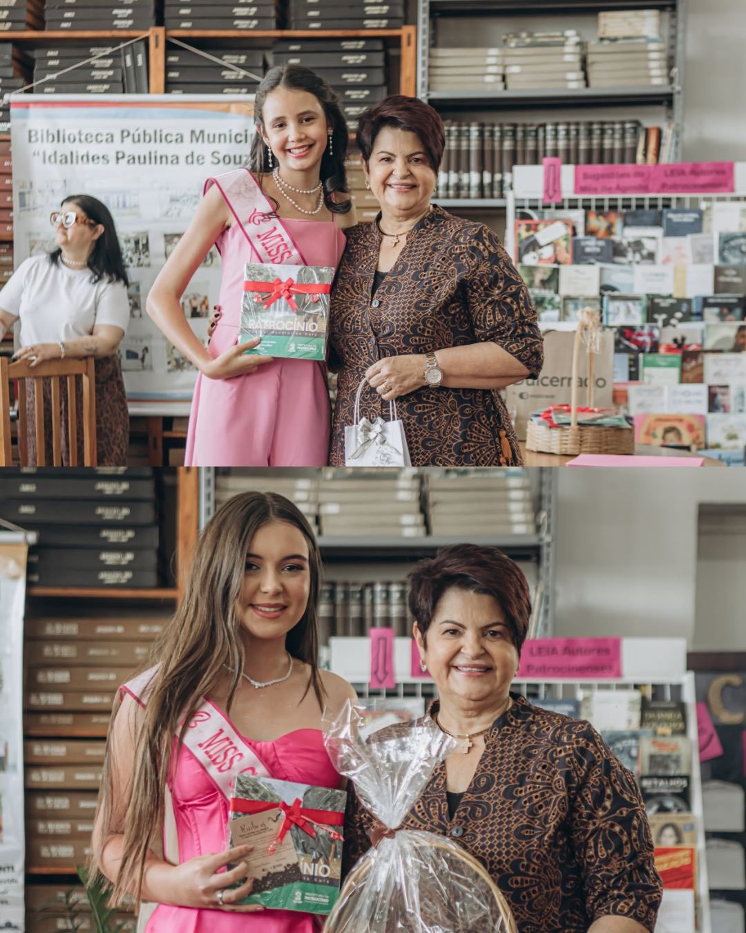 Faixas e buquês das vencedoras do Pequena Miss Minas Gerais em Patrocínio