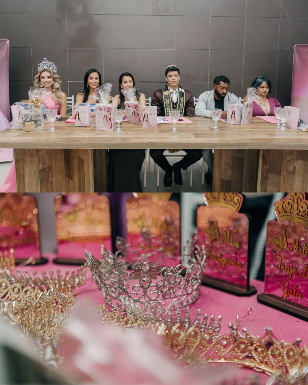 Candidatas do Pequena Miss Minas Gerais reunidas antes da etapa preliminar em Patrocínio