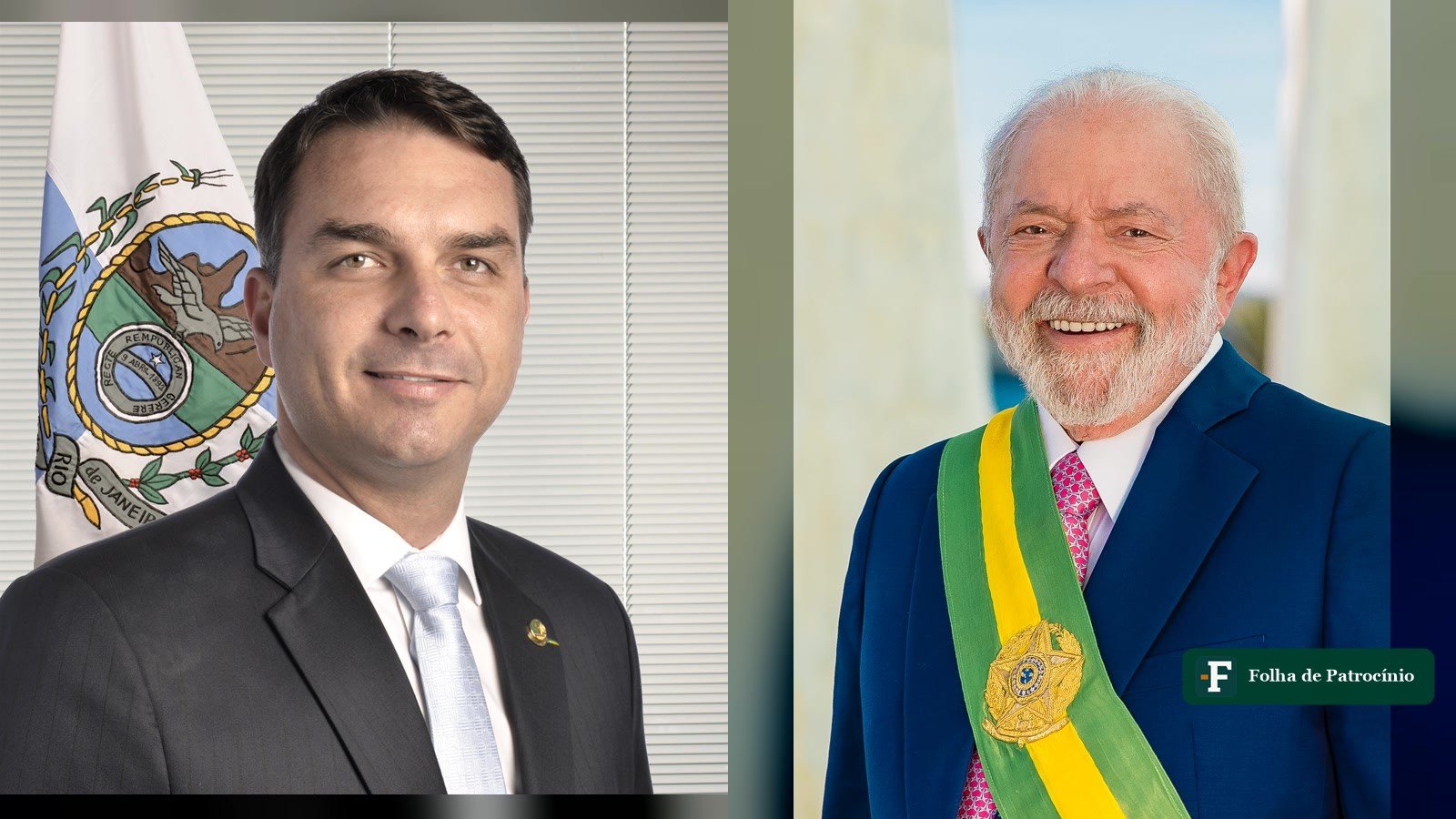 Flávio Bolsonaro e Lula, citados na pesquisa Gerp sobre a disputa presidencial de 2026