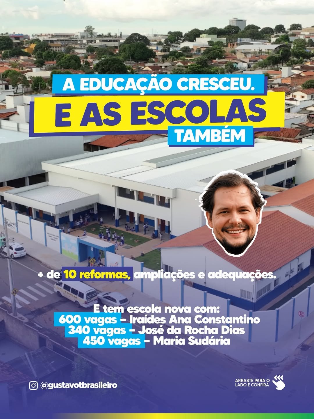 Escola municipal reformada em Patrocínio, citada no balanço do Dia do Estudante em Patrocínio