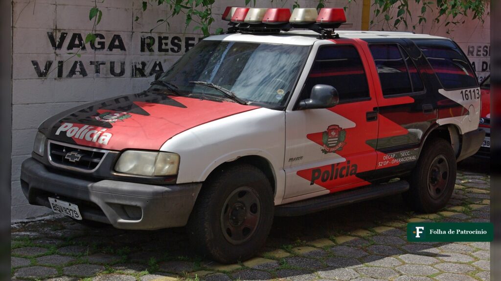 Viatura da Polícia Civil, ilustrando o caso das crianças mortas em São Paulo