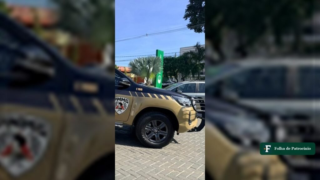 Viatura da Polícia Militar em Patrocínio, ilustrativa do acidente na MG-230