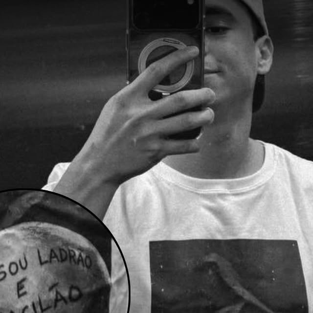 Nikolas Ferreira usa camiseta com caricatura de Alexandre de Moraes e a frase eu sou ladrão e vacilão