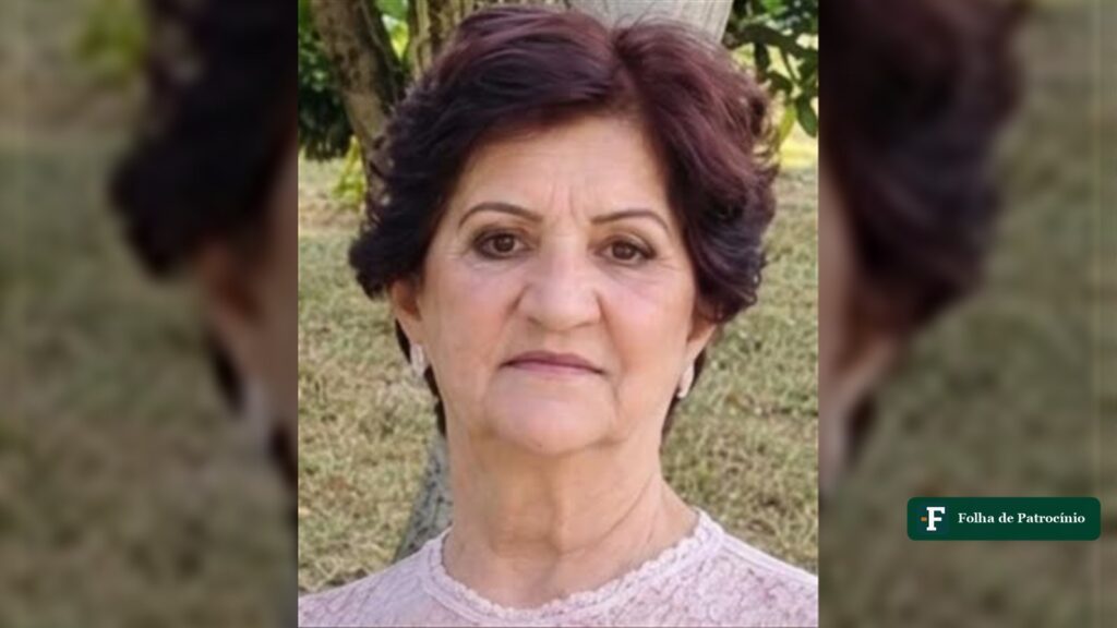 Maria Luiza Ribeiro Faustino, retrato usado na nota de falecimento em Patrocínio