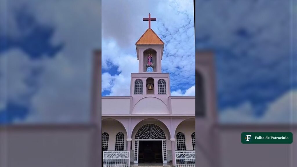 Fachada da Paróquia Santa Terezinha, em Patrocínio, sede da Festa de Santa Terezinha