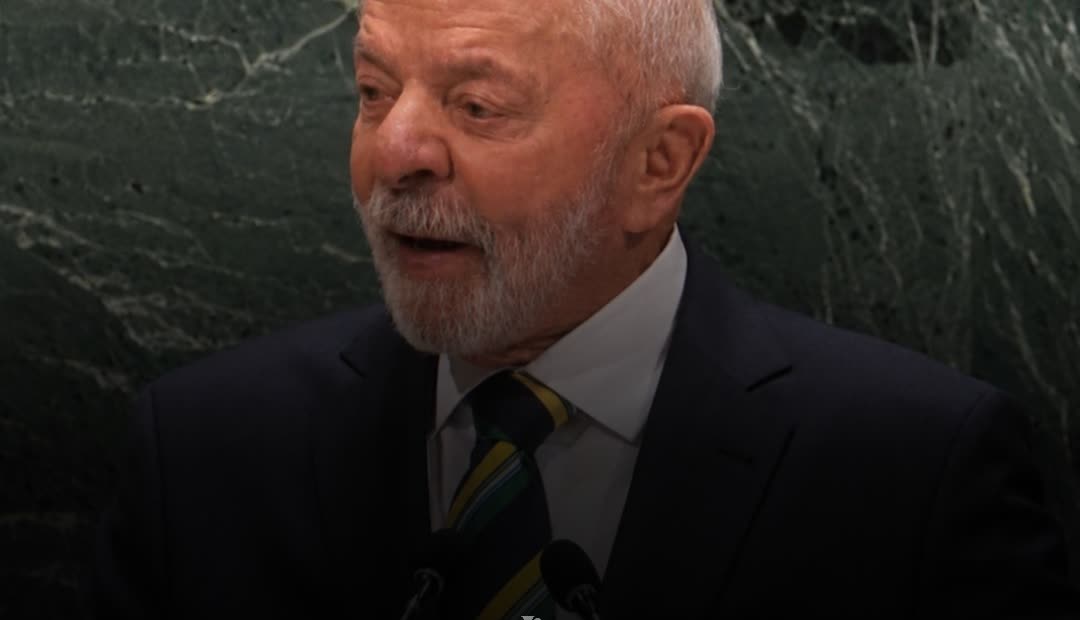 Lula discursa no púlpito da Assembleia Geral da ONU durante o discurso de Lula na ONU sobre corrupção