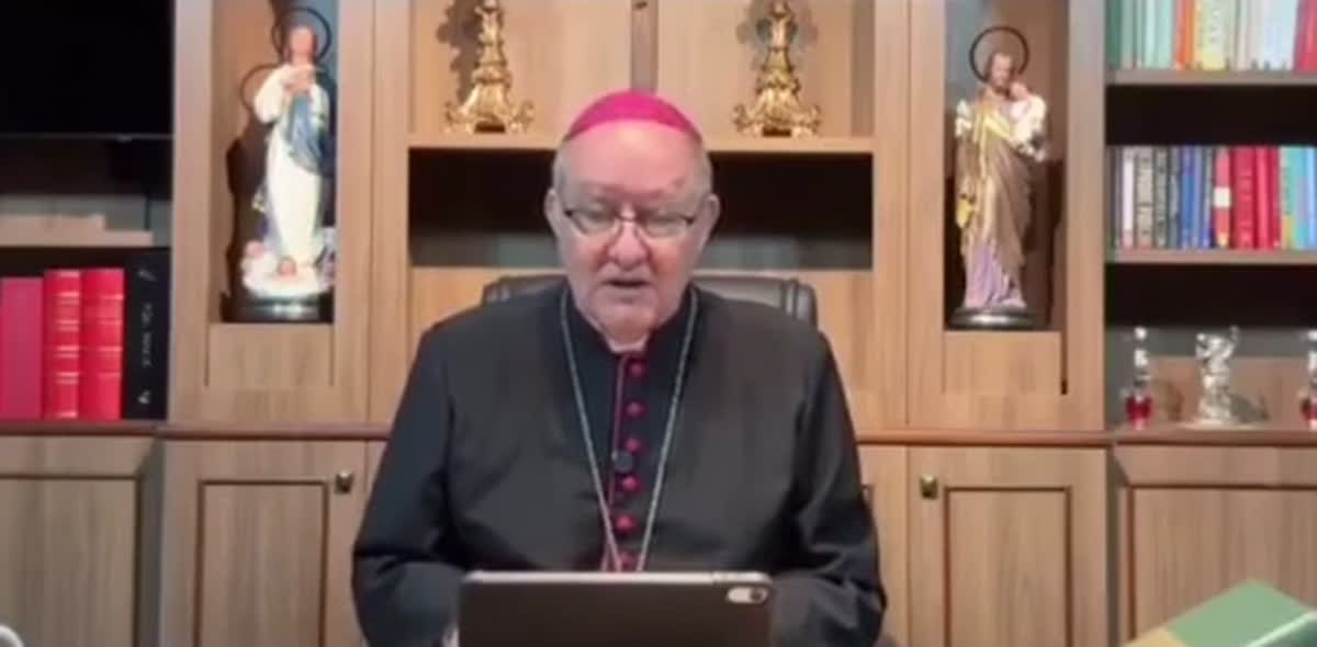 Dom Adair Guimarães, bispo de Formosa, em vídeo divulgado pelo Partido Liberal