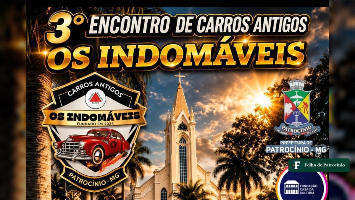Praça Matriz recebe 3º encontro de carros antigos em Patrocínio
