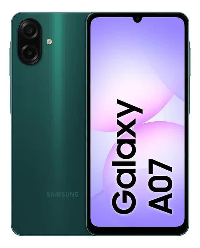 Samsung Galaxy A07 256 GB na cor verde