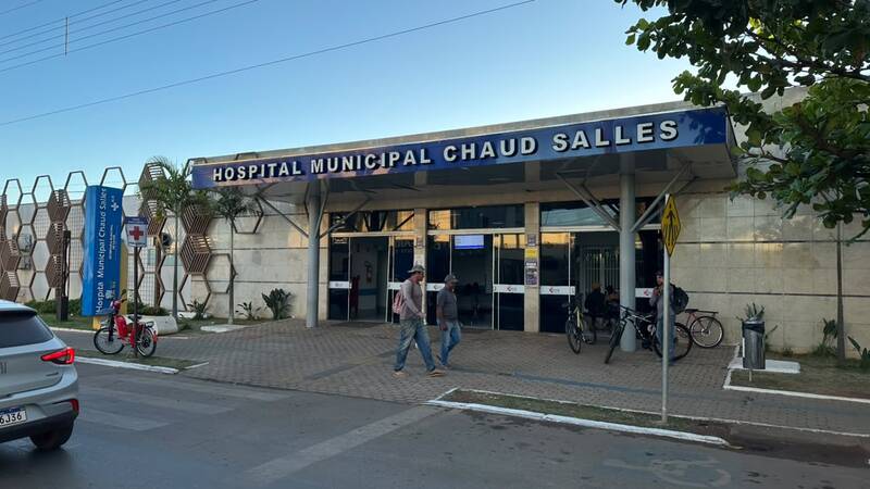 Fachada do Hospital Municipal Chaud Salles, em Cristalina, cidade onde Amilton Filho sofreu o acidente