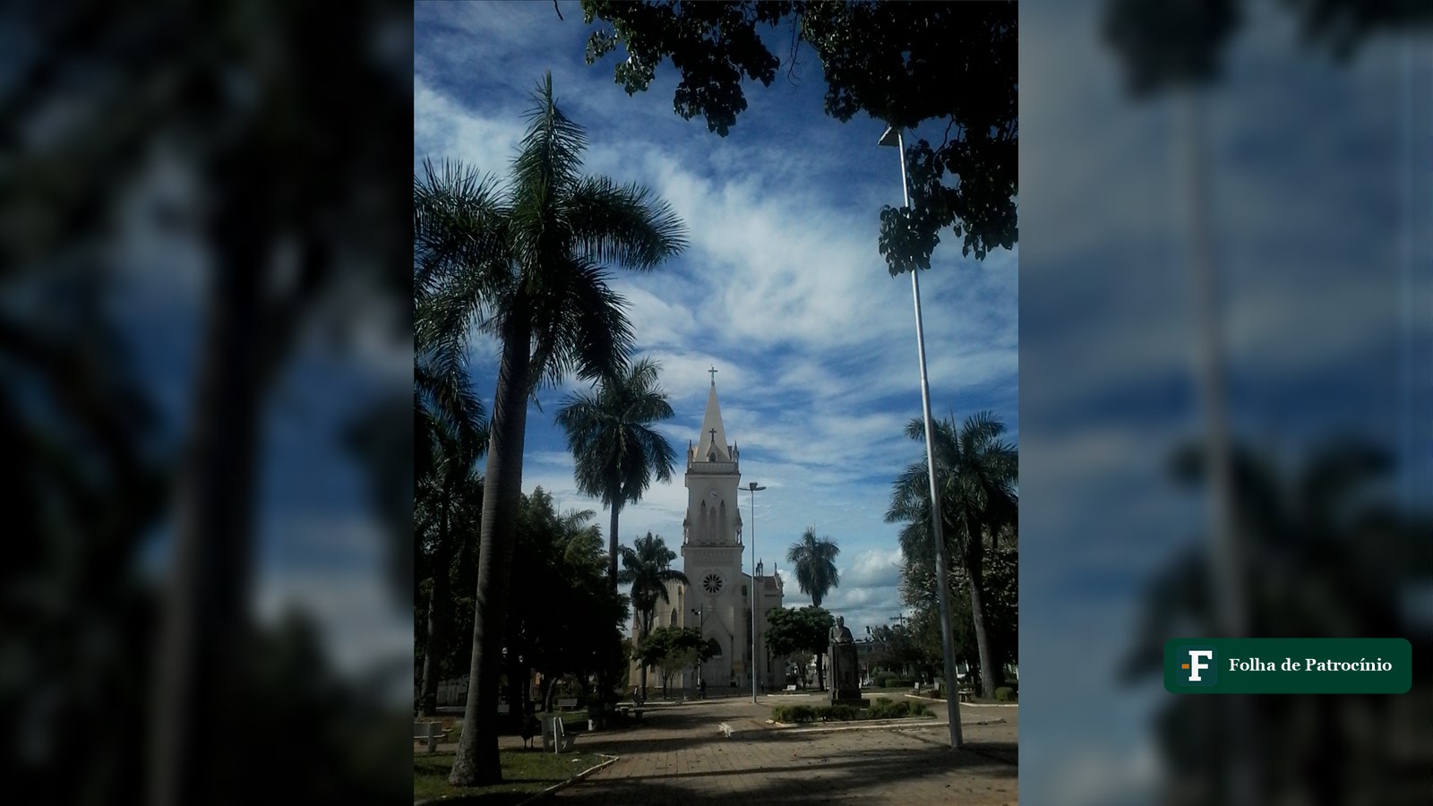 Praça central de Patos de Minas, município onde foi registrado o caso de importunação sexual