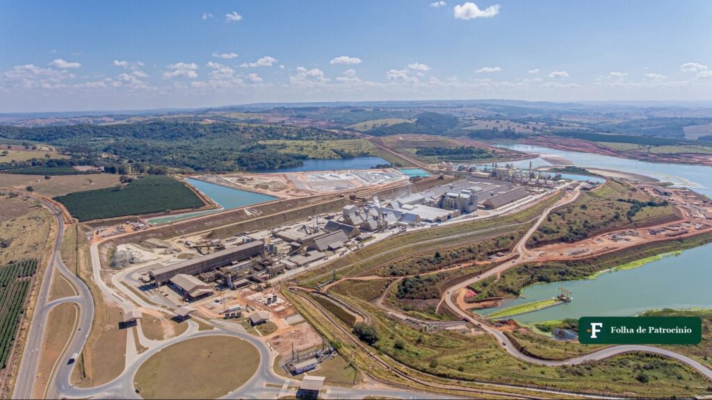 Complexo da EuroChem em Serra do Salitre, alvo do layoff da EuroChem visto do ar