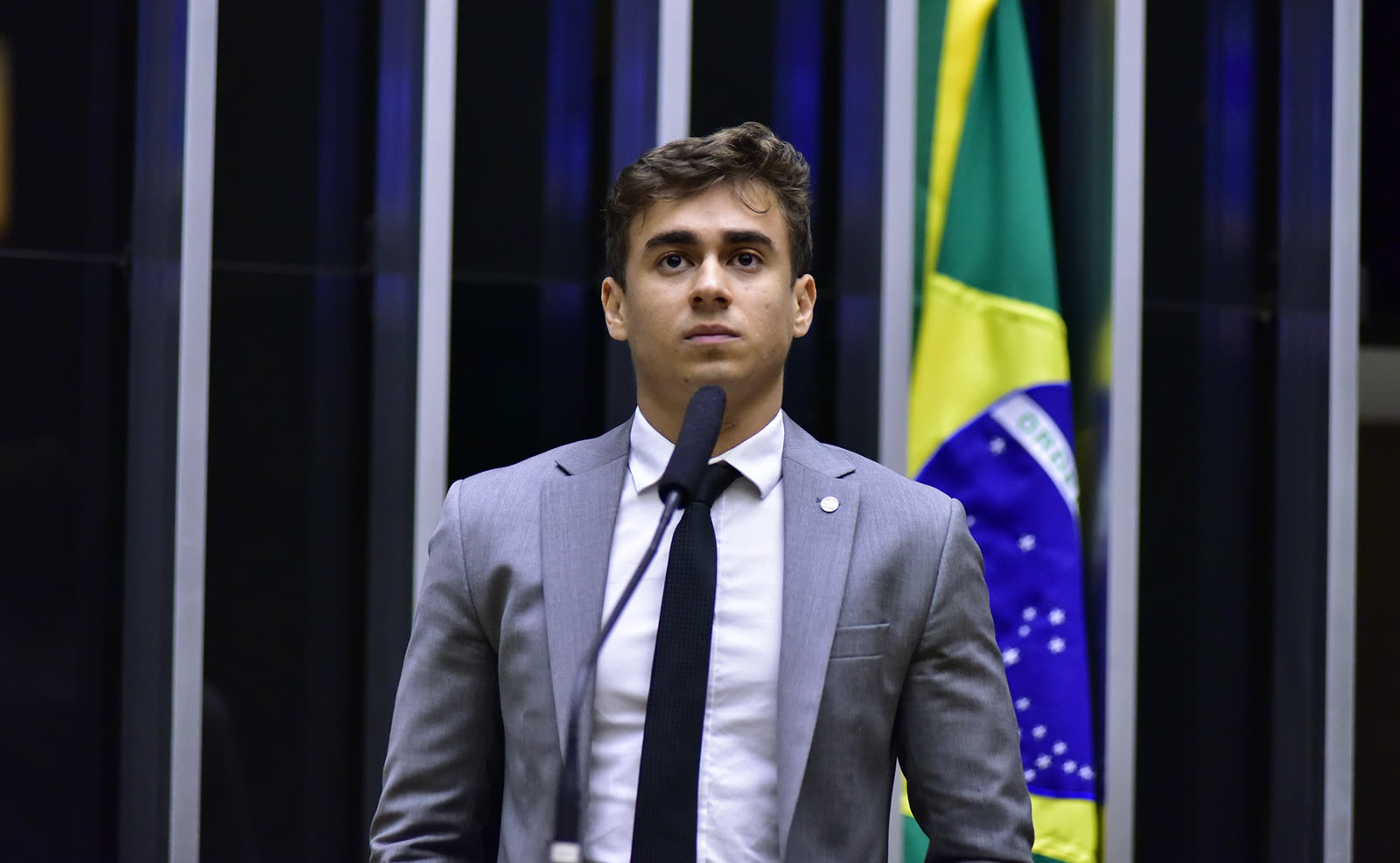 Nikolas Ferreira em Patrocínio: deputado discursa na tribuna da Câmara, foto de arquivo