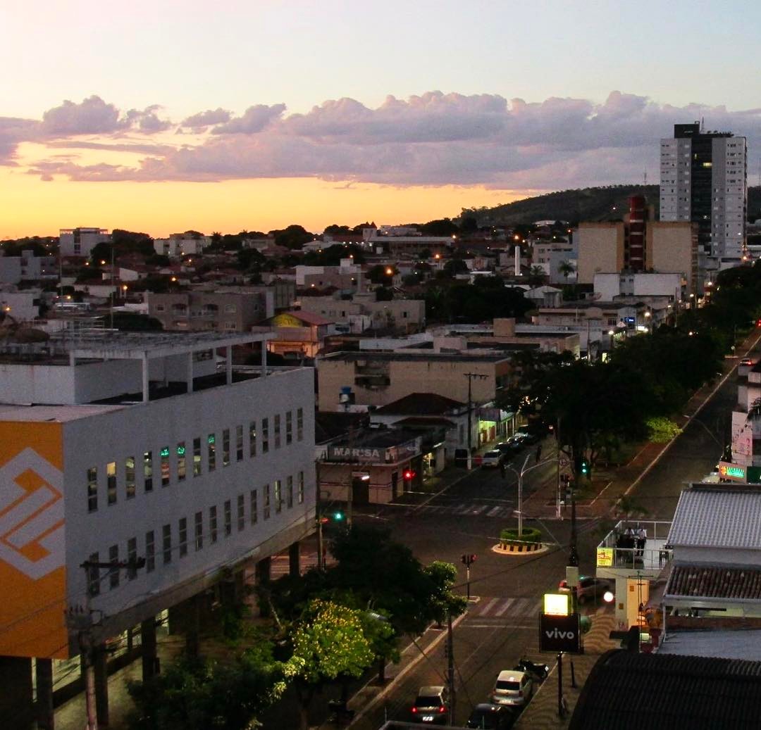 Vista do Centro de Patrocínio, cidade da agenda de Cleitinho em Patrocínio