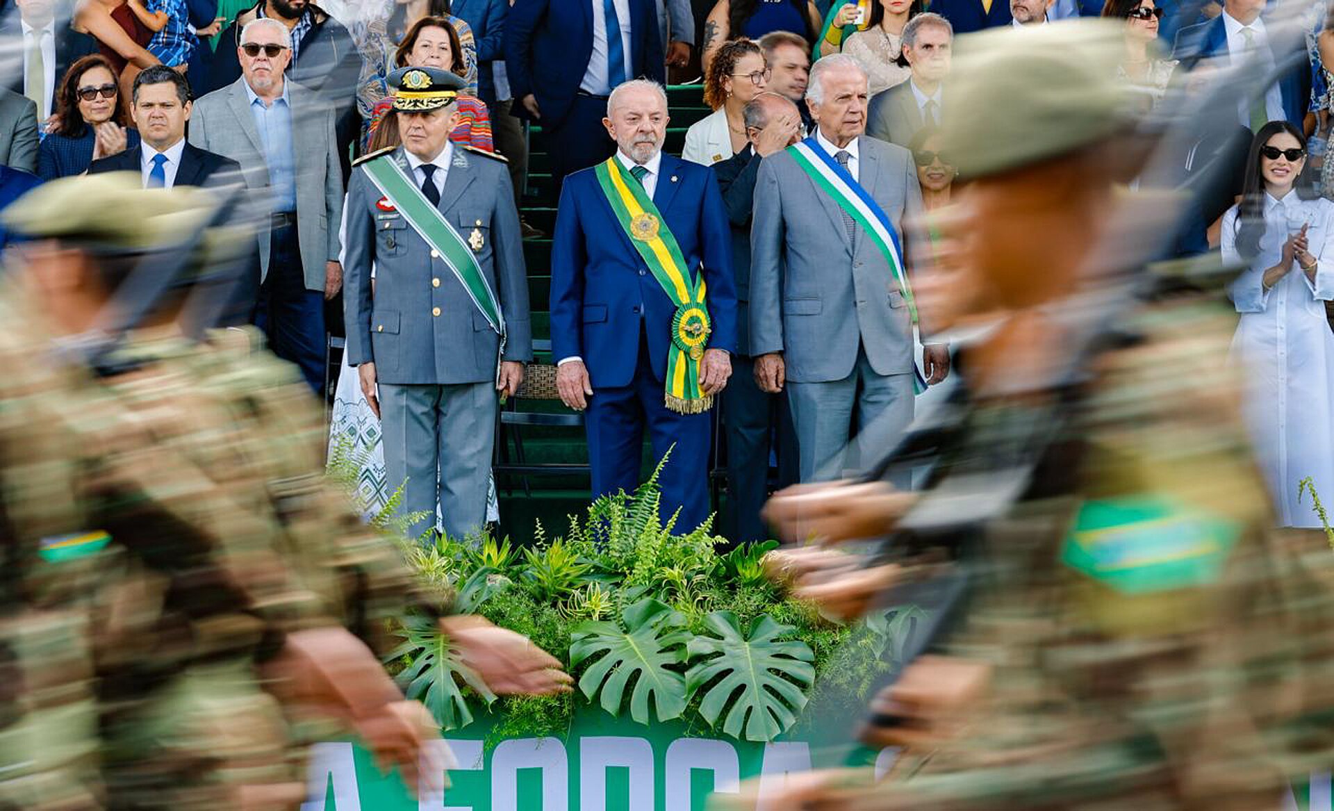 O presidente Lula durante o desfile de 7 de Setembro em Brasília, semana em que saiu a pesquisa Gerp de setembro