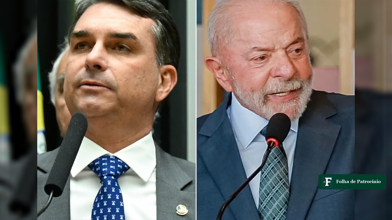 Flávio Bolsonaro e Lula em pesquisa PoderData para o 2º turno