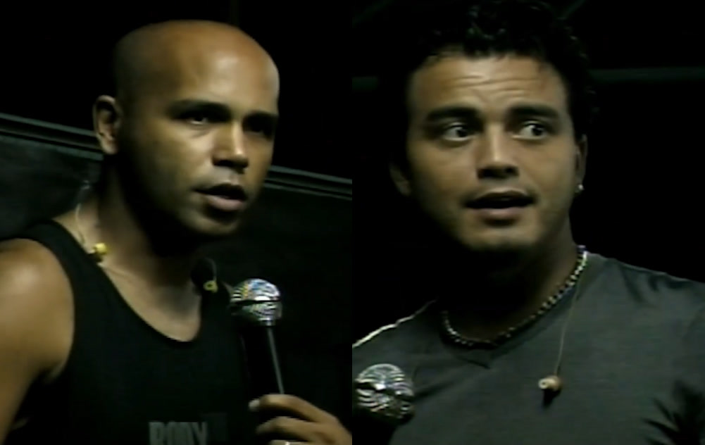 Rick e Renner cantam em show de 2003, imagem de arquivo da reportagem sobre Rick na Fenabon