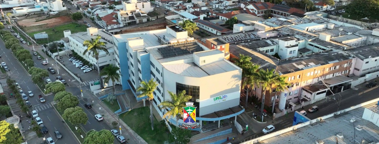 Prédio da Policlínica e da UPA 24h de Patrocínio, unidades da Secretaria de Saúde do município