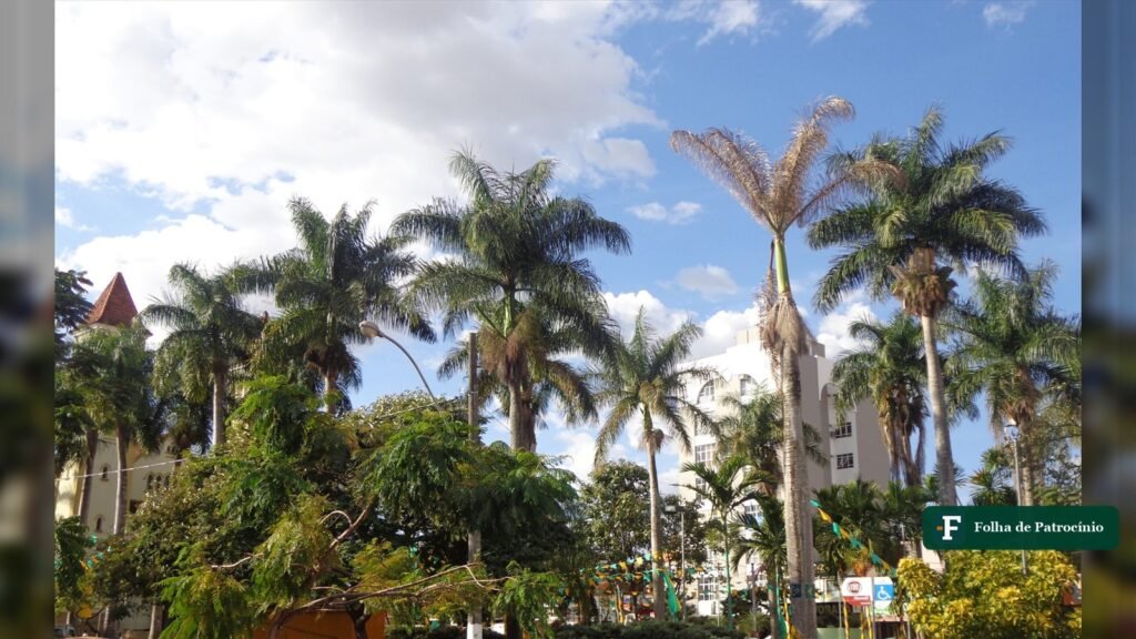 Praça da Matriz em Patrocínio, cidade de um dos ganhadores do Triângulo da Sorte
