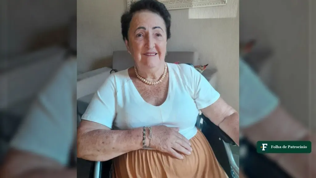 Retrato de Abadia Pereira da Cunha, a Tia Déia, de 82 anos, divulgado pela Funerária São Pedro e Príncipe da Paz com a nota de falecimento