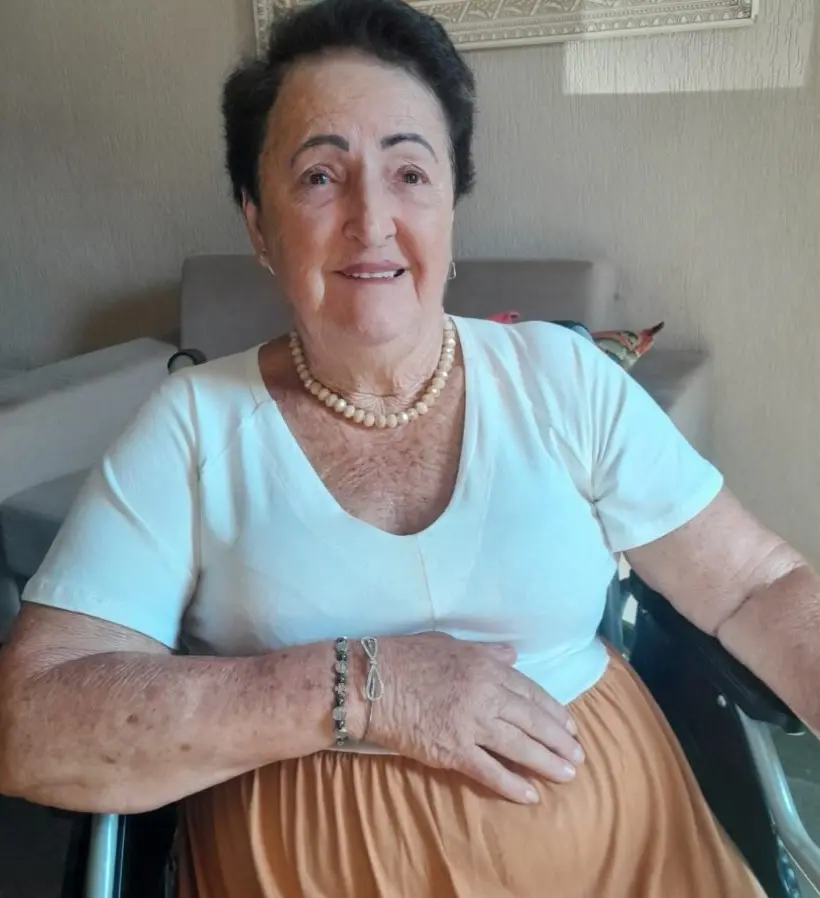 Abadia Pereira da Cunha, aos 82 anos, em foto divulgada pela funerária com a nota de falecimento