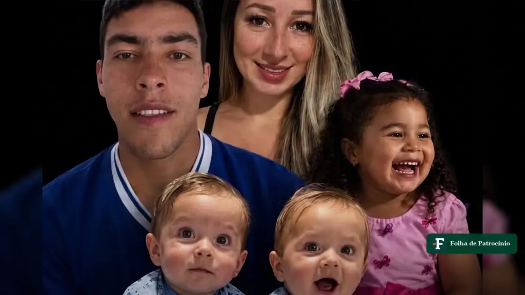 Acidente na BR-373: Ronaldo Turok, Camila Prado de Almeida e os filhos Isis, Anthony e Matteo em foto de família